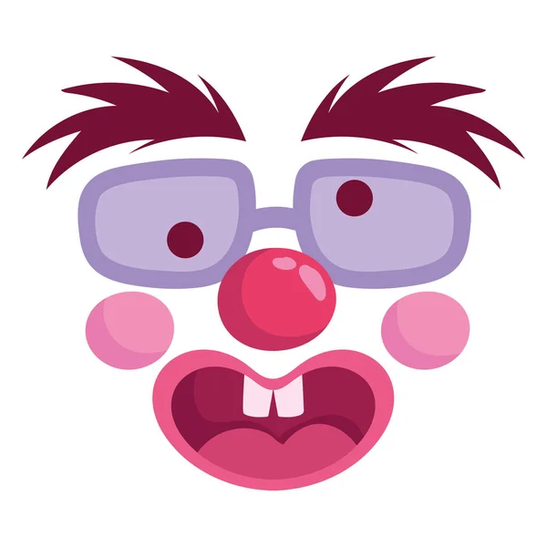 Funny Mask Fools Day Icon Isolated — Image vectorielle