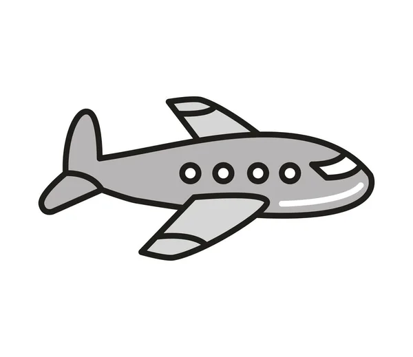 Transporte Avião Ícone Isolado — Vetor de Stock