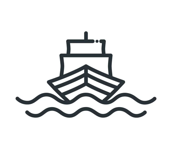 Schiff Meer Nautische Ikone Design Isoliert — Stockvektor