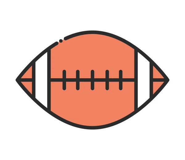 Ball American Football Isolated Icon — Stock Vector