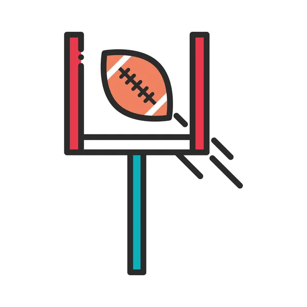 Goal American Football Isolated Icon — Stock Vector