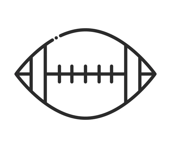 Ball American Football Line Isolated Icon — Stock Vector