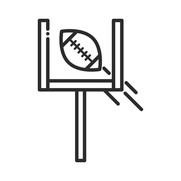 Изолированная Иконка Футбольной Линии Сша — стоковый вектор