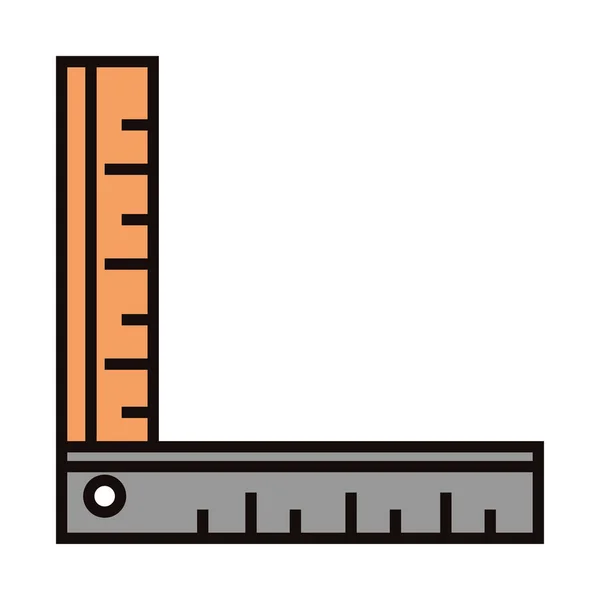 Design Ruler Icon Isolated Style — Stock Vector