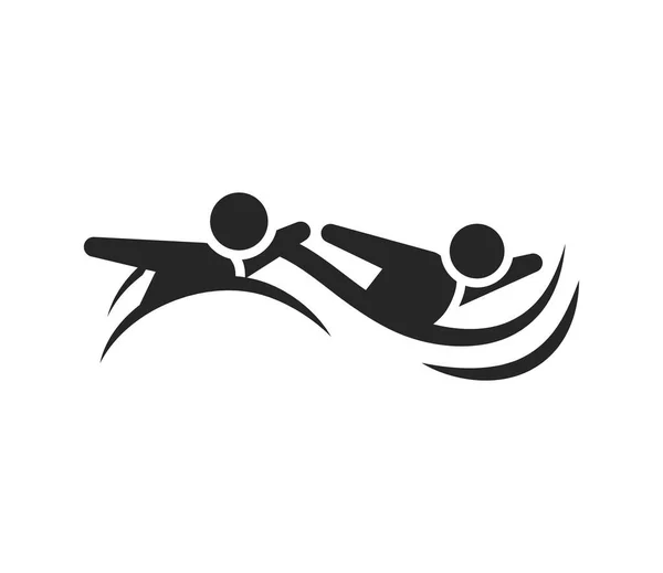 Zwemmen Sport Pictogram Geïsoleerd Ontwerp — Stockvector
