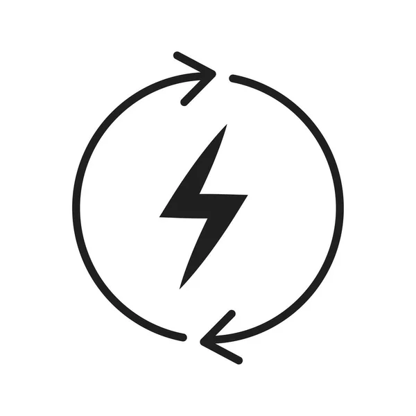 Energía Energía Símbolo Línea Icono Aislado — Vector de stock