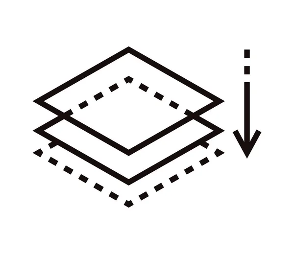 Графічний Дизайн Лінії Значок Стилізований — стоковий вектор