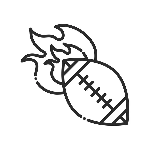 火球美国橄榄球队孤立的图标 — 图库矢量图片