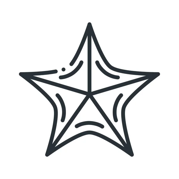 Starfish Sea Animal Isolated Icon — Stock Vector