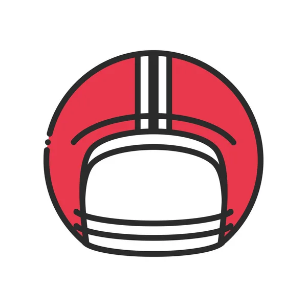Helm Ikone Des Amerikanischen Fußballs — Stockvektor
