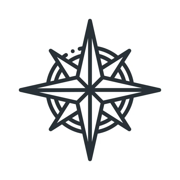 Kompass Rose Nautische Ikone — Stockvektor