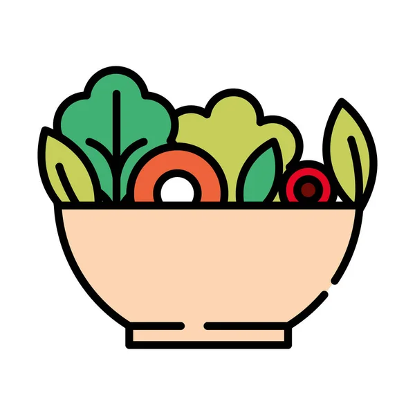 stock vector vegetables salad food icon isolated