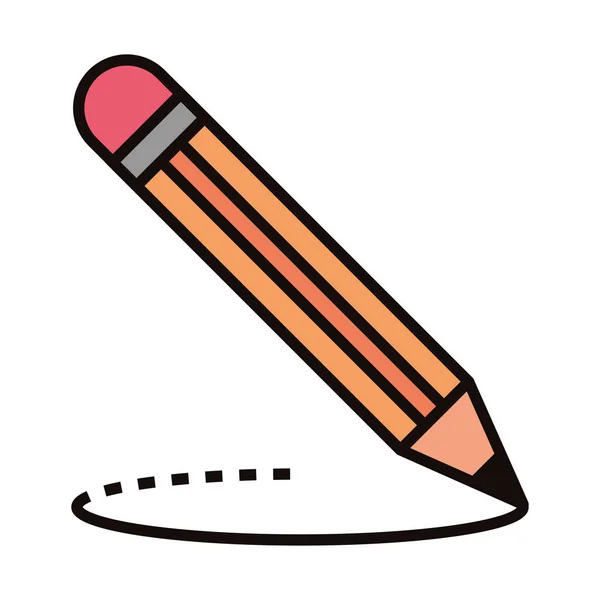 Bleistift Grafik Design Ikone Isoliert — Stockvektor