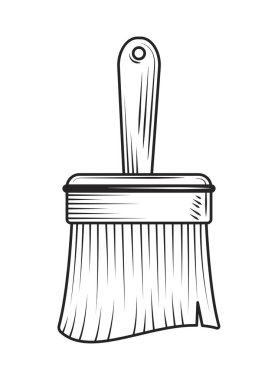 fırça aracı karalama izole simgesi