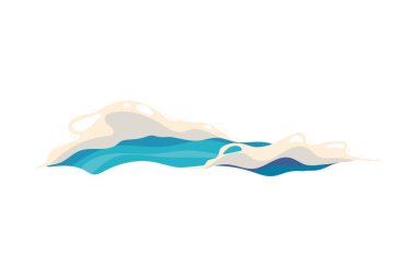 dalga düz simgesi beyaz arkaplan