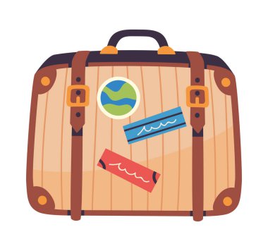 Retro bavul simgesi izole tasarımı