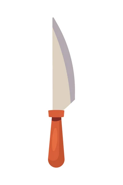 Значок Посуду Ножа Ізольований Білий Фон — стоковий вектор