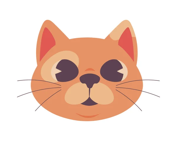 Ikon Kepala Kucing Lucu Terisolasi - Stok Vektor