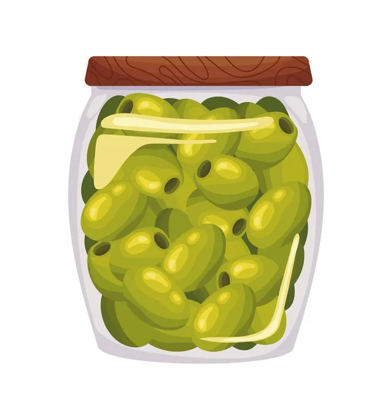 stock vector bottle of olives icon isolated