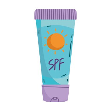 güneş kremi simgesi izole edilmiş beyaz arkaplan