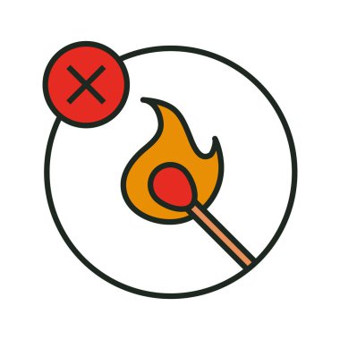 Yangın önleme simgesi izole edildi