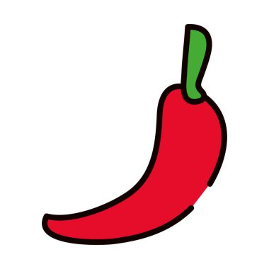 acı biber simgesi izole tasarımı