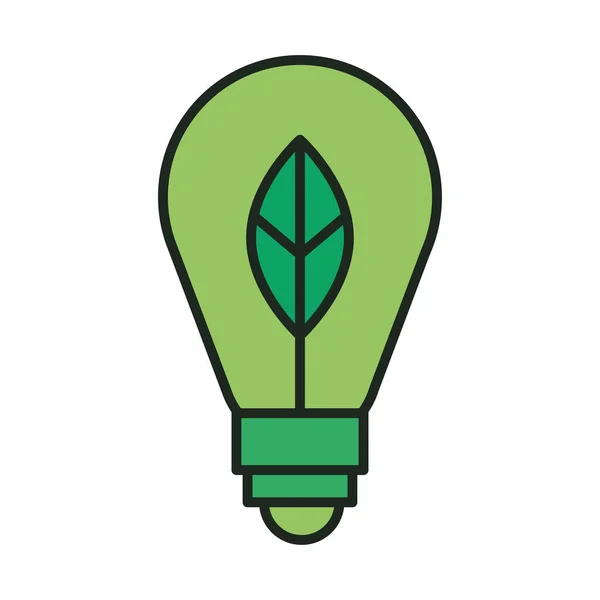 Ecology Energy Icon Isolated Style — Stock Vector