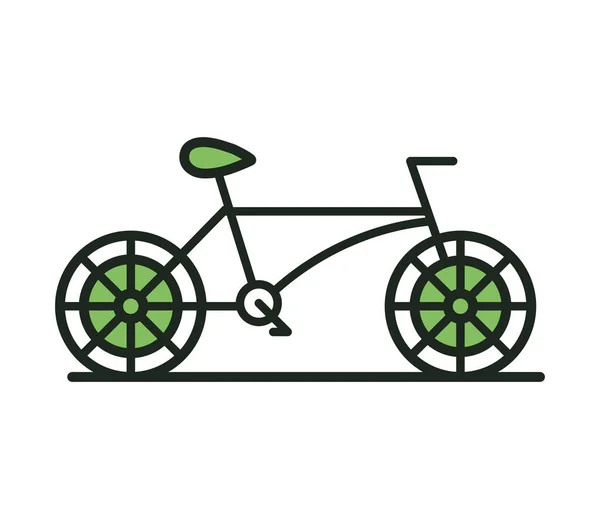 Bike Tourism Ecological Icon Isolated — Stock Vector