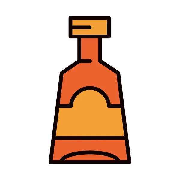 Tequila Flaska Ikon Isolerad Design — Stock vektor