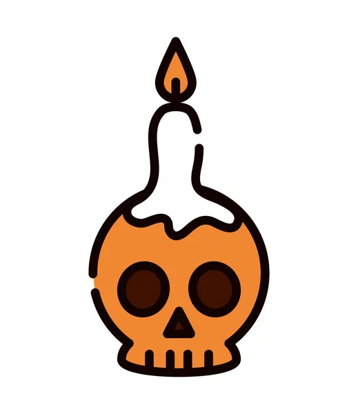 Skull Candle Icon Isolated — Stock Vector