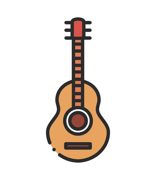 Ícone Instrumento Música Guitarra Isolado — Vetor de Stock