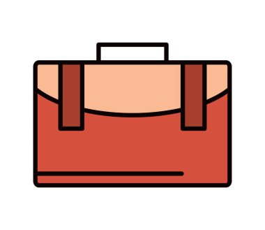 evrak çantası simgesi izole edilmiş beyaz arkaplan