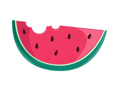 dilimlenmiş karpuz simgesi izole tasarımı