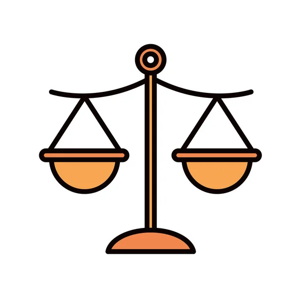 Gerechtigkeitsskala Ikone Isoliertes Design — Stockvektor