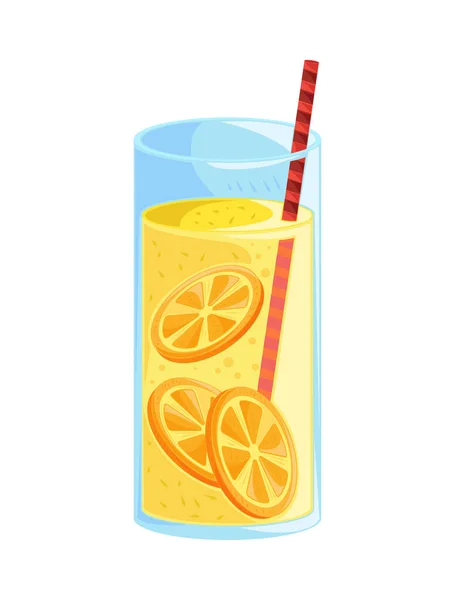 オレンジジュースアイコン分離デザイン — ストックベクタ