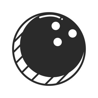 Bowling topu karalaması izole edilmiş simge