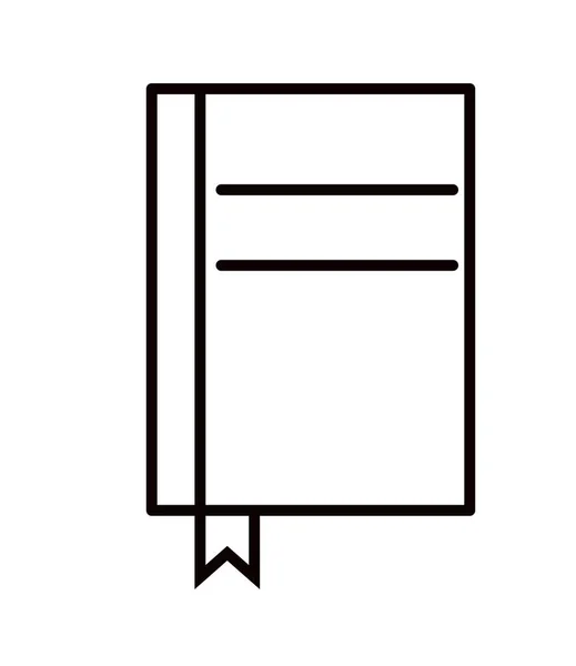 Ikona Řádku Knihy Izolované Bílé Pozadí — Stockový vektor