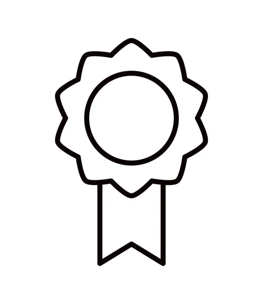 Ribbon Award Line Icon Isolated Design — Stock Vector