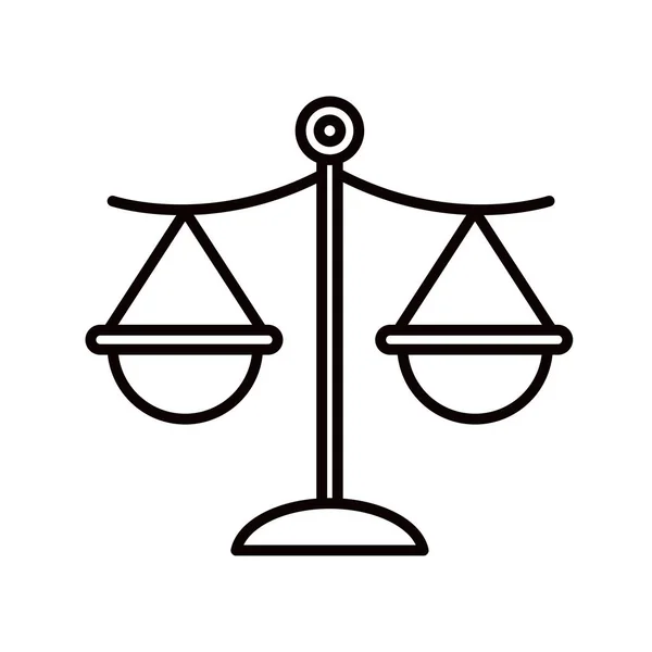 Ikona Skali Sprawiedliwości Odizolowany Projekt — Wektor stockowy