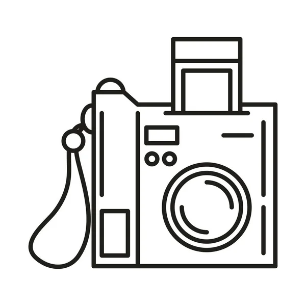 Photo Camera Line Isolated Icon — Stock Vector