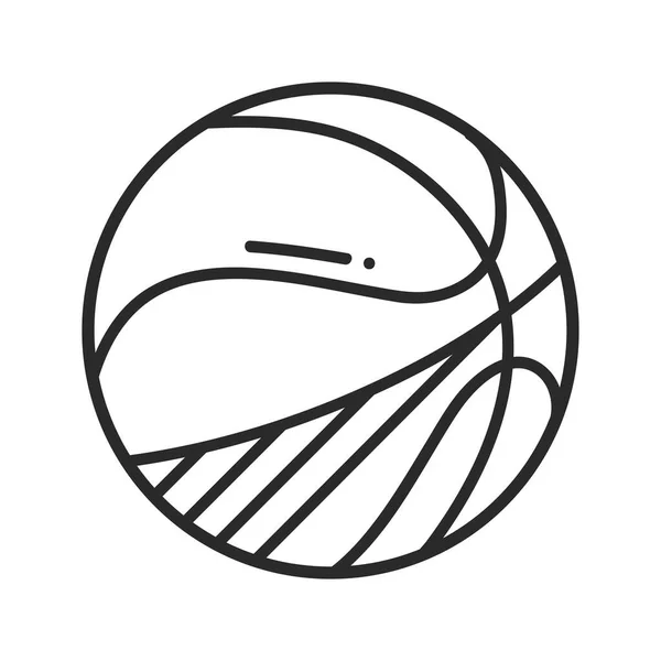 Basketbol Topu Spor Karalaması Izole Edilmiş Simge — Stok Vektör