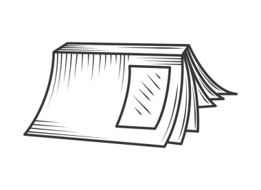 Kitap simgesini aç izole tasarım