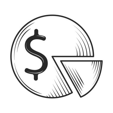 tablo kişisel finans ve tasarruf simgesi izole