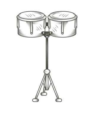 drums musical instrument icon isolated