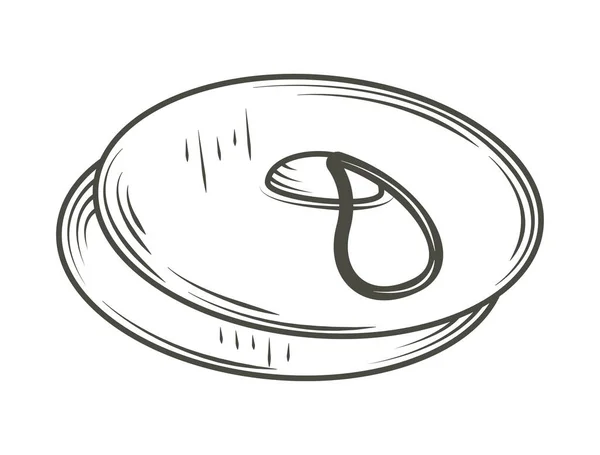 Cymbales Icône Instrument Musique Isolé — Image vectorielle