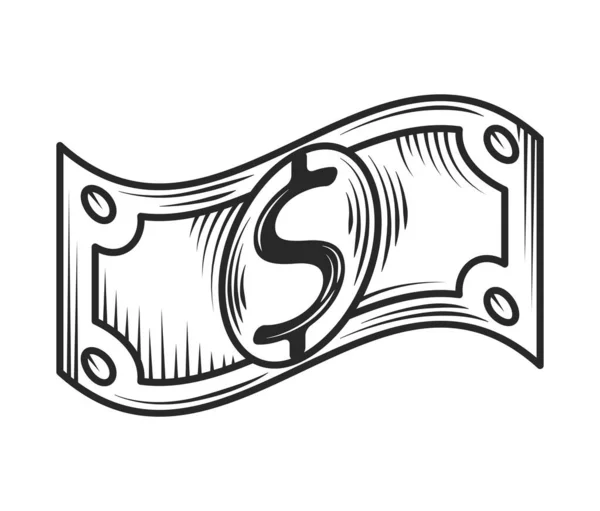 Деньги Банкноты Персональные Финансы Сбережения Значок — стоковый вектор
