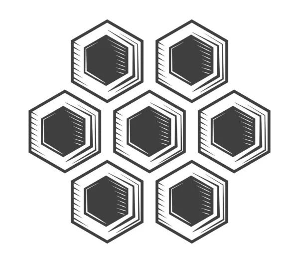 Bienenstock Symbol Isoliert Weißen Hintergrund — Stockvektor