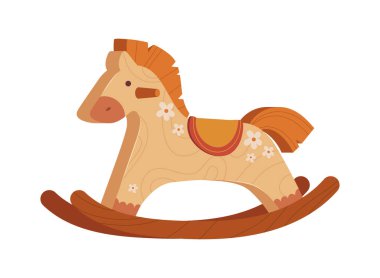 Sallanan tahta oyuncak simgesi izole edildi