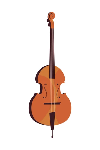 Violoncelo Ícone Instrumento Musical Isolado — Vetor de Stock