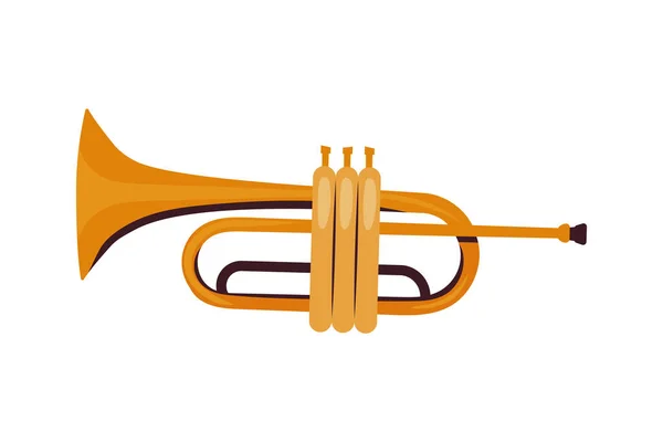 Trompete Musikinstrument Ikone Isoliert — Stockvektor